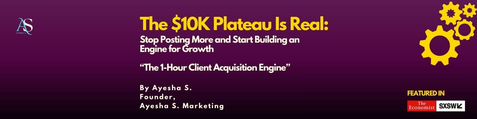The 10K Plateau That keeps founders stuck: :Blog post about why referral based businesses have a difficult time scaling and how to get past the 10K plateau and scale with confidence using optimized marketing systems.